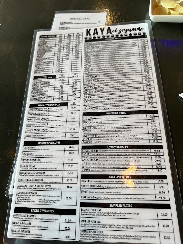 Kaya Sushi Yellowtail Cut Roll